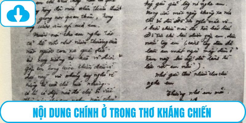 Nội dung chính ở trong thơ kháng chiến